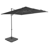 vidaXL Parasol met draagbare voet antraciet