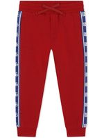 Dolce & Gabbana Kids pantalon de jogging à bande logo - Rouge