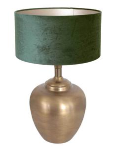 Steinhauer Gouden schemerlamp Brass met groen velvet 7205BR