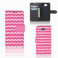 Microsoft Lumia 650 Telefoon Hoesje Waves Pink - thumbnail