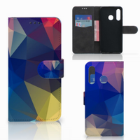 Huawei P30 Lite (2020) Book Case Polygon Dark - thumbnail