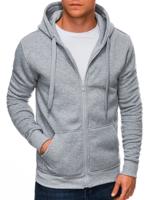 Mannen sweatshirt met rits B895 - grijs, maat L