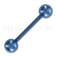 Tongpiercing geanodiseerd blauw - thumbnail