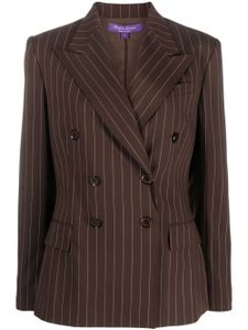 Ralph Lauren Collection blazer Safford en laine à rayures - Marron