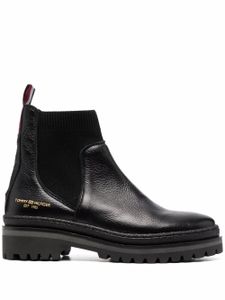 Tommy Hilfiger bottines Outdoor Knit en cuir - Noir