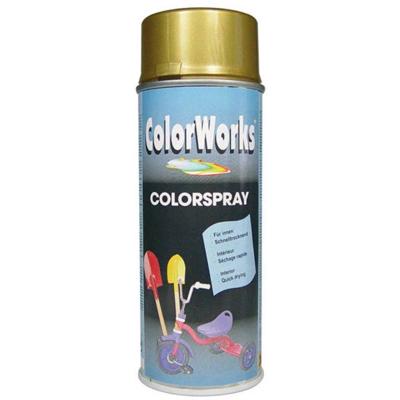 ColorWorks Verf Spuitbus - Spuitlak - Hoogglans Goud - 400 ml ColorWorks Verf Spuitbus - Spuitlak - Hoogglans Goud - 400 ml