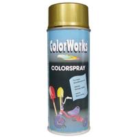 ColorWorks Verf Spuitbus - Spuitlak - Hoogglans Goud - 400 ml