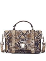 Proenza Schouler sac à bandoulière PS1 Tiny à imprimé peau de serpent - Marron - thumbnail