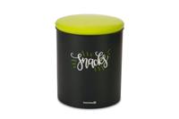 Beeztees Voorraadbus Snacks - Hond - Rvs - Groen Zwart - 17X17X21Cm