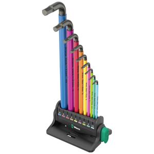 Wera 950/9 Hex-Plus Multicolour 3 Inbus Haakse schroevendraaierset 9-delig