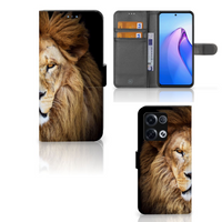 OPPO Reno8 Pro Telefoonhoesje met Pasjes Leeuw