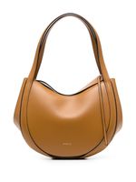 Wandler mini Lin leather tote bag - Marron