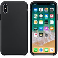 Hoogwaardige iPhone X / XS Silicone Case Cover Hoes Zwart - thumbnail