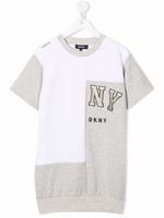 Dkny Kids robe courte bicolore à logo brodé - Gris - thumbnail