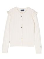 Ralph Lauren Kids cardigan Novelty en maille torsadée - Blanc