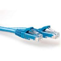 ACT CAT6 U/UTP SNAGLESS BU 0.25M