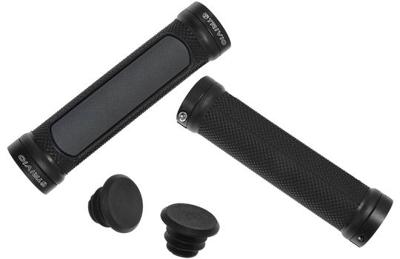 Trivio - Fiets Handvatten 3-Density Zwart Lock-On Zilver Trivio - Fiets Handvatten 3-Density Zwart Lock-On Zilver