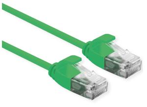 ROLINE UTP Data Center Patchkabel Cat.6A (Class EA), LSOH, extra dun, groen, 0,5 m