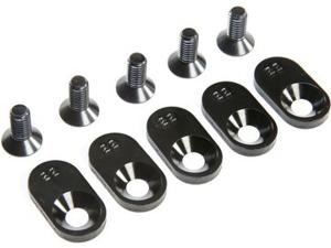 Losi - Engine Mount Insert and Screws 22T Black (5): 5ive-T 2.0 (fits 62T spur) (LOS252107)