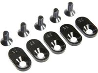 Losi - Engine Mount Insert and Screws 22T Black (5): 5ive-T 2.0 (fits 62T spur) (LOS252107)