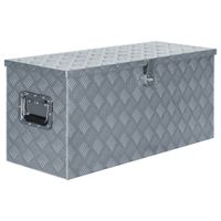 VidaXL Aluminium kist 90,5x35x40 cm zilverkleurig