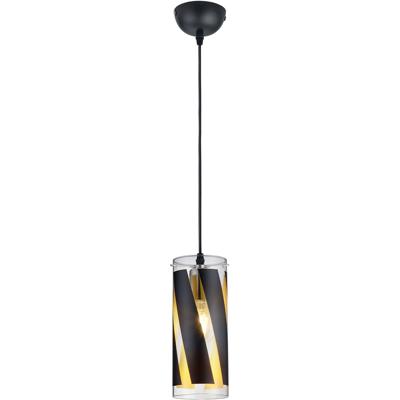 Led Hanglamp - Hangverlichting - Trion Farnim - E27 Fitting - 1-lichts - Rond - Mat Zwart - Aluminium