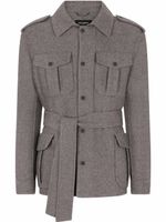 Dolce & Gabbana veste militaire en cachemire mélangés - Gris