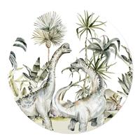 Behangcirkel Dino Jungle wit 80 Basic Wall