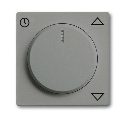 Busch-Jaeger Solo centraalplaat voor jaloeziesturing met draaiknop opdruk, grijsmetallic Busch-Jaeger Solo centraalplaat voor jaloeziesturing met draaiknop opdruk, grijsmetallic
