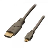 LINDY 41567 HDMI-kabel HDMI Aansluitkabel USB-micro-B stekker, HDMI-A-stekker 2.00 m Grijs - thumbnail