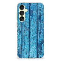 Samsung Galaxy A35 Bumper Hoesje Wood Blue