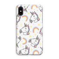 Rainbow Unicorn: iPhone XS Max Volledig Geprint Hoesje