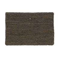 1x Tafel placemats/onderleggers bruin gevlochten rotan 30 x 45 cm   -