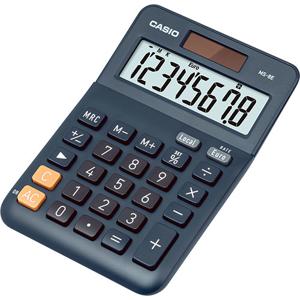 Casio MS-8E Bureaurekenmachine Donkerblauw Aantal displayposities: 8 werkt op zonne-energie (l x b) 101 mm x 149 mm