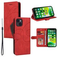 Bi-Color Series iPhone 14 Wallet Case - Rood - thumbnail