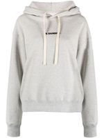 Jil Sander hoodie à logo imprimé - Gris