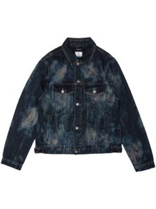 Ksubi veste en jean délavée à col italien - Bleu