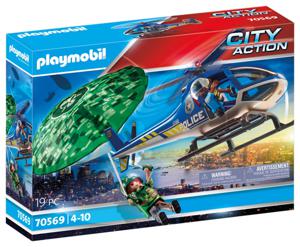 PLAYMOBIL City Action Politiehelikopter Parachute Achtervolging 70569