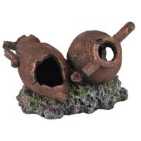 Aquarium Vasa kruiken - 16 x 12 x 10,5 cm 16 x 12 x 10.5 cm Flamingo Bruin