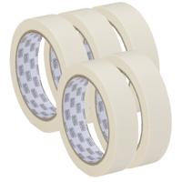 Afplaktape/schilderstape - 5x - wit - 25mm x 25m - voor binnen/buiten