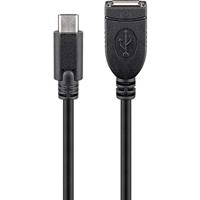 Goobay 55470 USB-C verlengkabel, zwart