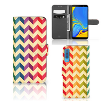 Samsung Galaxy A7 (2018) Telefoon Hoesje Zigzag Multi Color