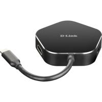 D-Link DUB-M420 laptop dock & poortreplicator Bedraad Thunderbolt 3 Zwart, Zilver - thumbnail