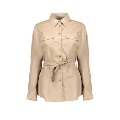 Geisha coated jack met ceintuur zand