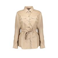 Geisha coated jack met ceintuur zand