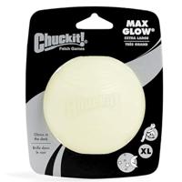 Chuckit! ! Max Glow Hondenbal Hoge Zichtbaarheid Glow In The Dark springkussen van rubber voor de nacht, X-Large (9 cm)