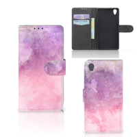 Hoesje Sony Xperia Z1 Pink Purple Paint
