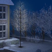 VidaXL Kerstboom 2000 LED&apos;s koudwit licht kersenbloesem 500 cm