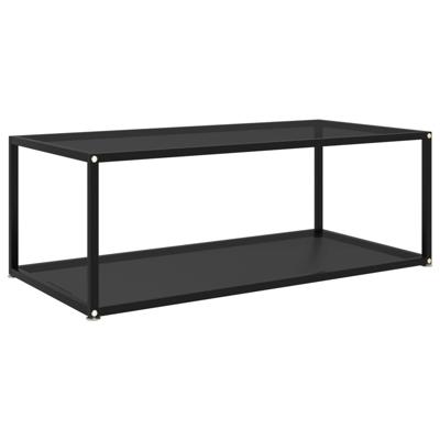 vidaXL Salontafel 100x50x35 cm gehard glas zwart vidaXL Salontafel 100x50x35 cm gehard glas zwart