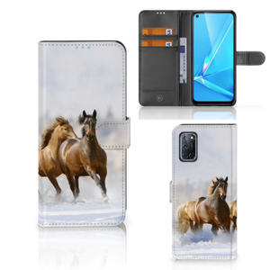 OPPO A72 | OPPO A52 Telefoonhoesje met Pasjes Paarden